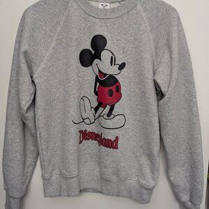 EUC Mickey Disneyland crewneck sweatshirt, grey, fits like a medium